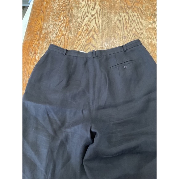 Talbots‎ Irish Linen Pants Pleated Front Career Dress Black Size 16 - Picture 8 of 10